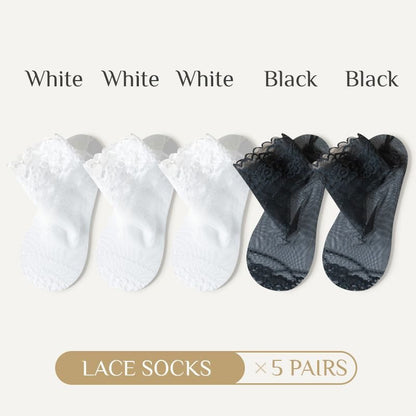 Soleil Lace Socks | Anti-Slip, Breathable - Hartwella