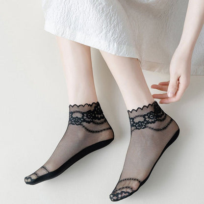 Soleil Lace Socks | Anti-Slip, Breathable - Hartwella