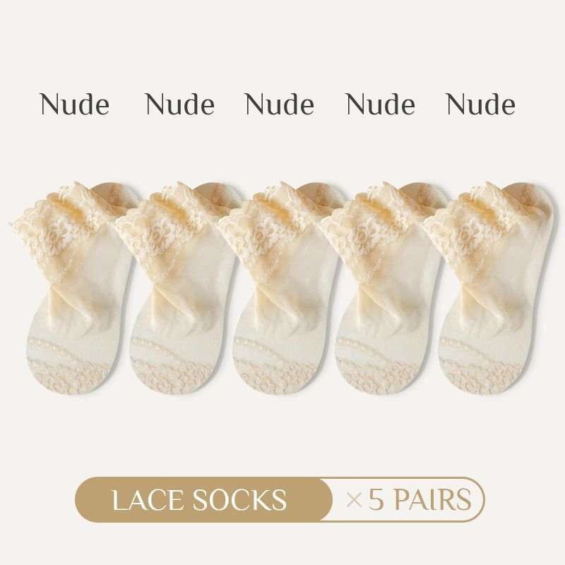 Soleil Lace Socks | Anti-Slip, Breathable - Hartwella