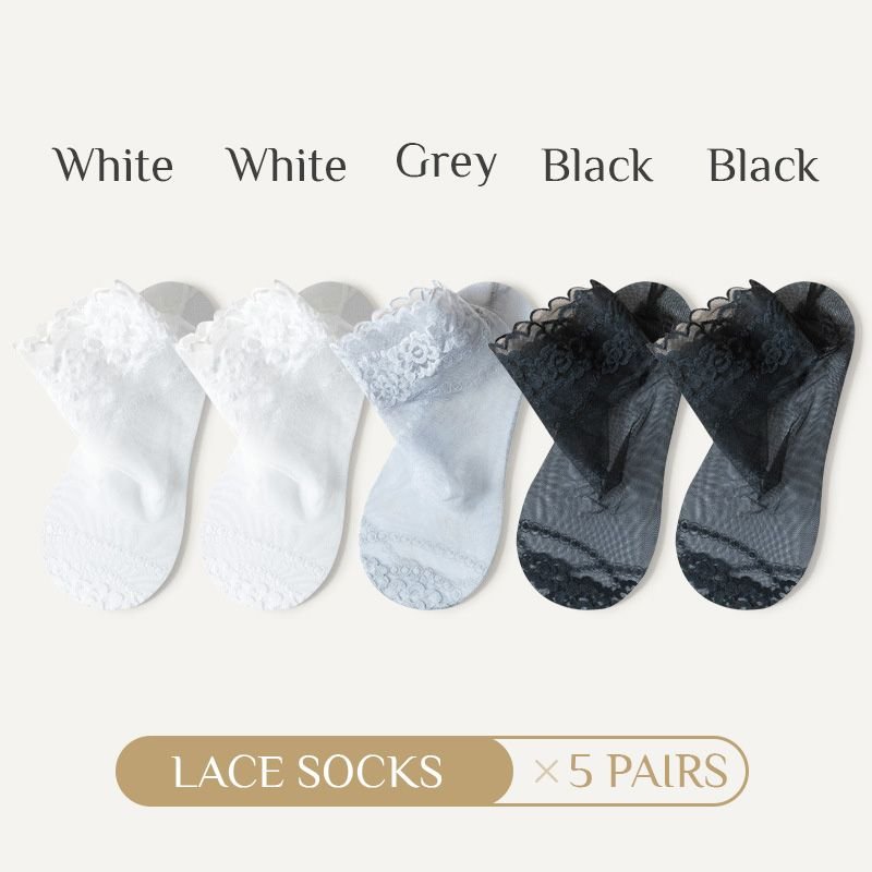 Soleil Lace Socks | Anti-Slip, Breathable - Hartwella