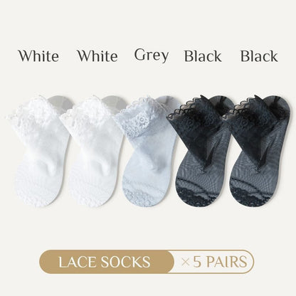 Soleil Lace Socks | Anti-Slip, Breathable - Hartwella