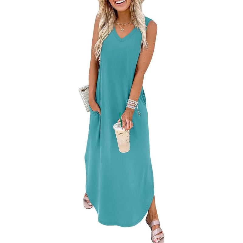 Soleil Maxi Dress | Flowy, Lightweight with Pockets for Women, Plus Size Options Available - Hartwella