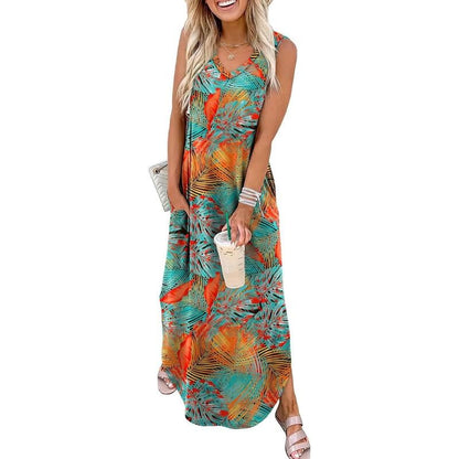 Soleil Maxi Dress | Flowy, Lightweight with Pockets for Women, Plus Size Options Available - Hartwella