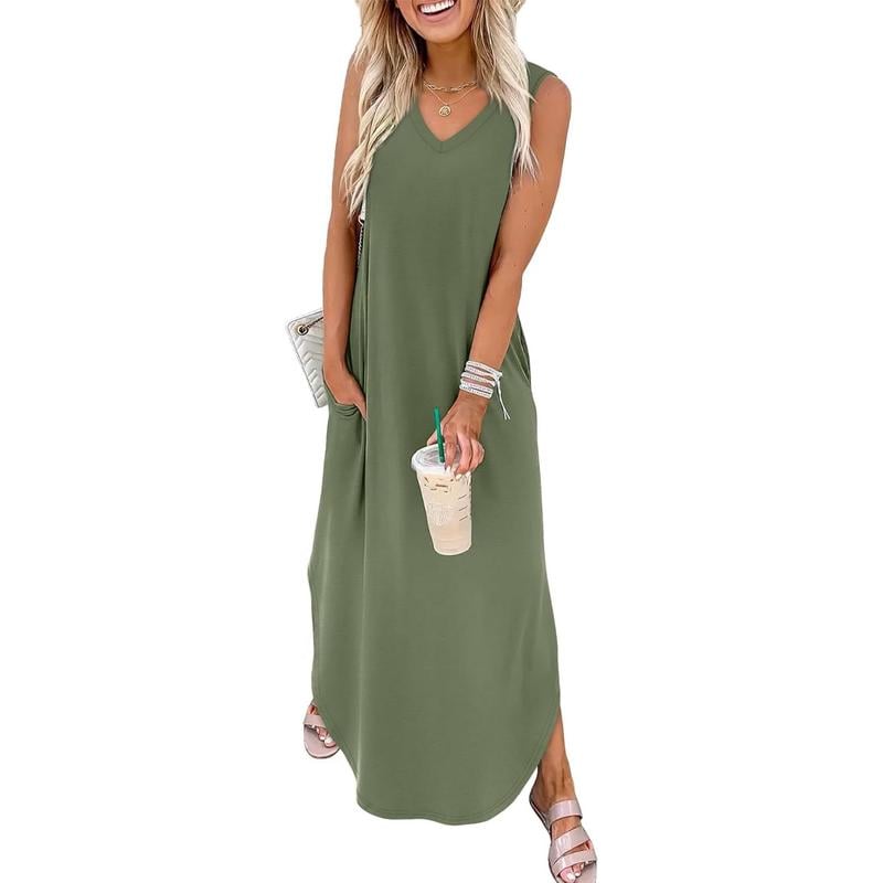 Soleil Maxi Dress | Flowy, Lightweight with Pockets for Women, Plus Size Options Available - Hartwella