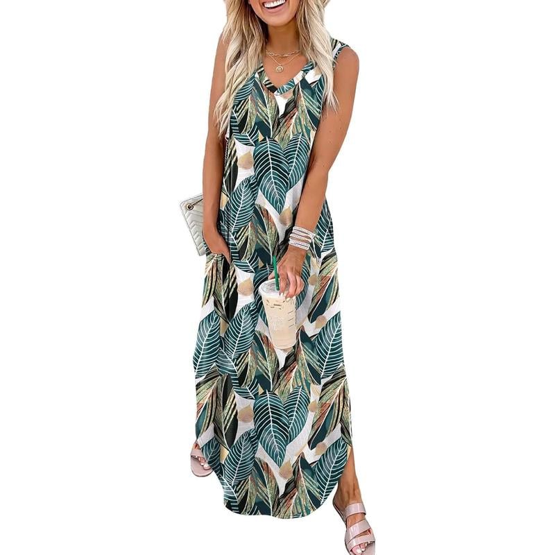 Soleil Maxi Dress | Flowy, Lightweight with Pockets for Women, Plus Size Options Available - Hartwella