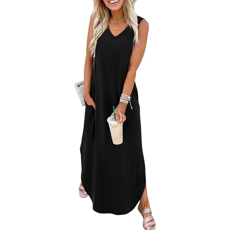 Soleil Maxi Dress | Flowy, Lightweight with Pockets for Women, Plus Size Options Available - Hartwella