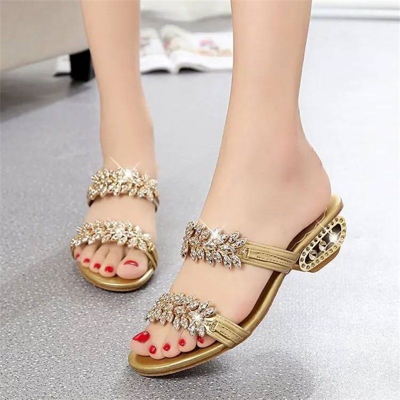 Soleil Women's Sandals | Rhinestone Embellished, Comfortable Fit - Hartwella