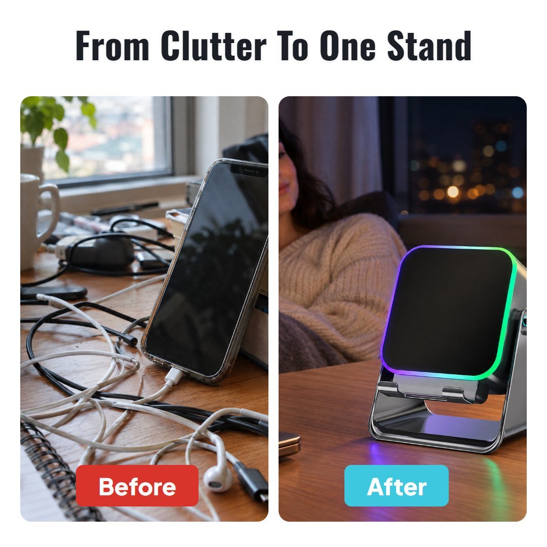Sonaq™ 5-in-1 Wireless Induction Speaker With Phone Stand - Hartwella