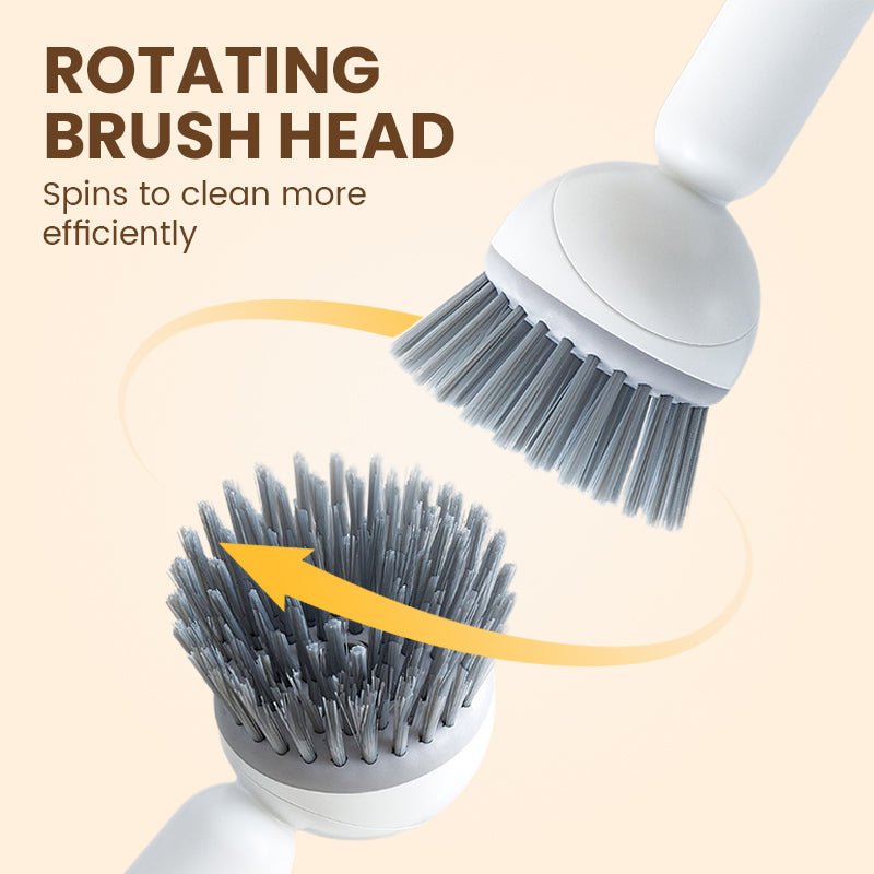 Sonic Clean Brush | Ergonomic Rotating Tool with Built-in Liquid Dispenser - Hartwella