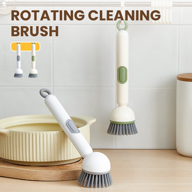 Sonic Clean Brush | Ergonomic Rotating Tool with Built-in Liquid Dispenser - Hartwella