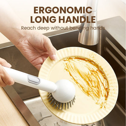 Sonic Clean Brush | Ergonomic Rotating Tool with Built-in Liquid Dispenser - Hartwella