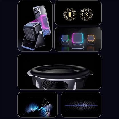 Sonic Induction Speaker | 5-in-1 with Adjustable Phone Stand - Hartwella