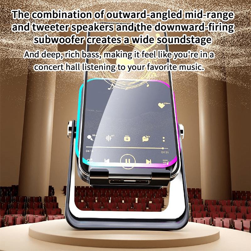 Sonic Induction Speaker | 5-in-1 with Adjustable Phone Stand - Hartwella