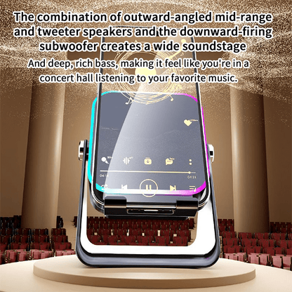 Sonic Induction Speaker | 5-in-1 with Adjustable Phone Stand - Hartwella