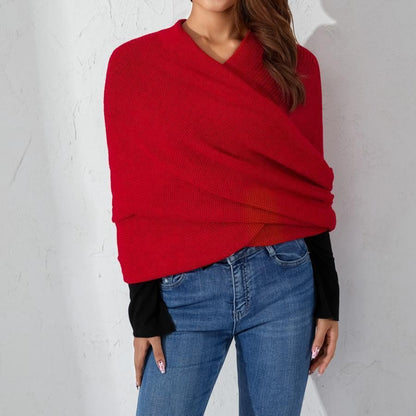 Sora Knit Wrap Sweater | Cozy Crochet Shawl - Hartwella