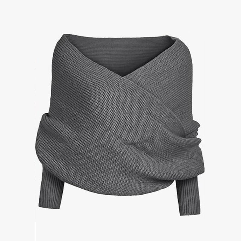 Sora Knit Wrap Sweater | Cozy Crochet Shawl - Hartwella