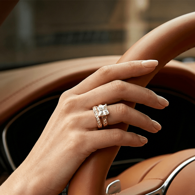 Sora Sparkle Ring | Brilliant Cubic Zirconia, Durable Copper Base - Hartwella