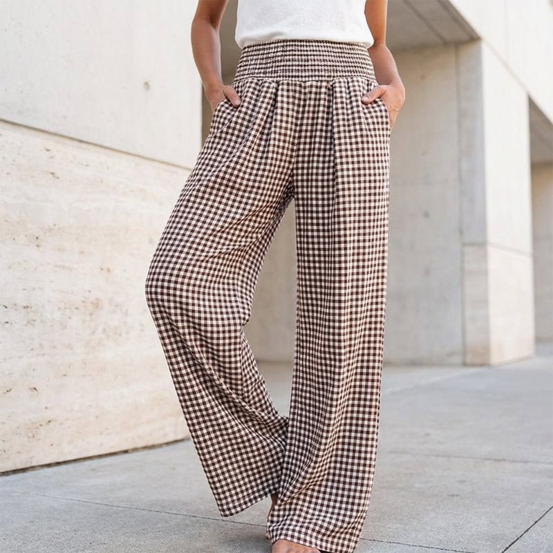 Sora Wide Leg Pants | High Waisted, Soft Fabric - Hartwella