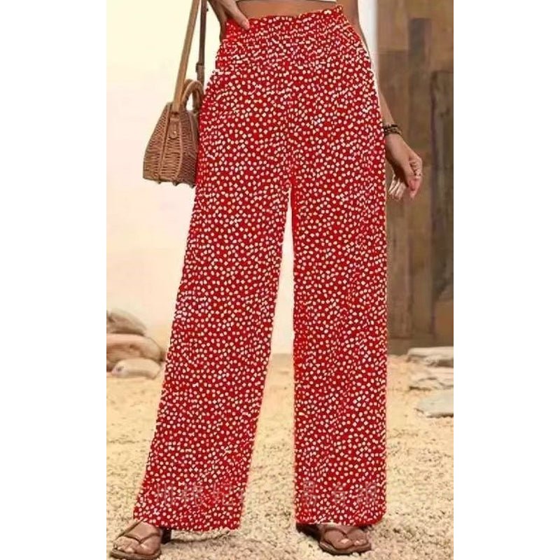 Sora Wide Leg Pants | Smocked High Waist, Flowy Design - Hartwella