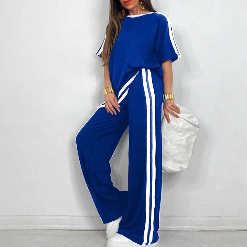 Sora Women's Set | Relaxed Wide-Leg Loungewear Two Piece Set - Hartwella