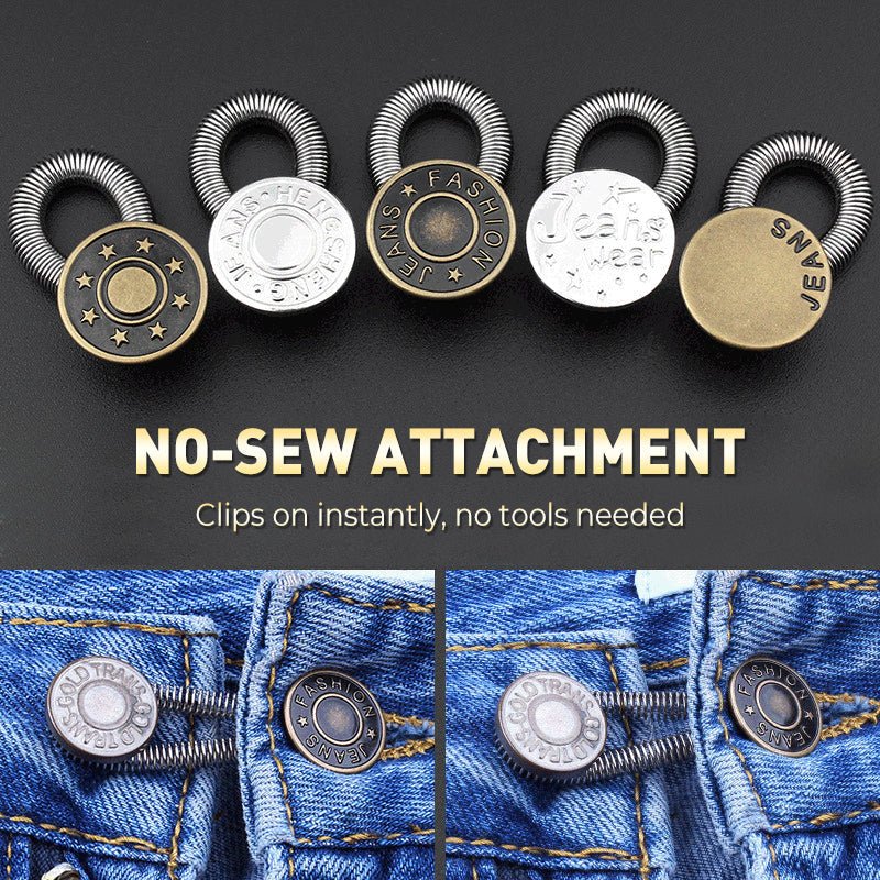 Sorin Waist Extender Button | Spring-Loaded Zinc Alloy for Jeans - Hartwella