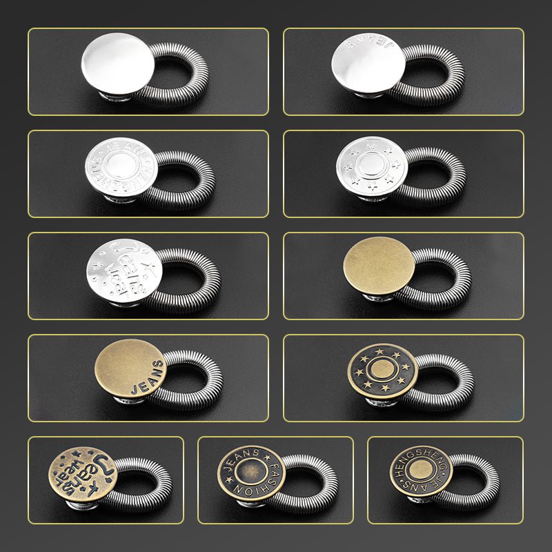 Sorin Waist Extender Button | Spring-Loaded Zinc Alloy for Jeans - Hartwella