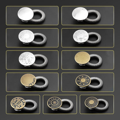 Sorin Waist Extender Button | Spring-Loaded Zinc Alloy for Jeans - Hartwella