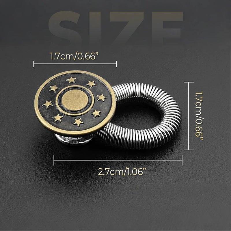 Sorin Waist Extender Button | Spring-Loaded Zinc Alloy for Jeans - Hartwella