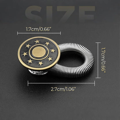 Sorin Waist Extender Button | Spring-Loaded Zinc Alloy for Jeans - Hartwella
