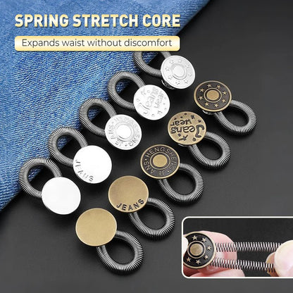 Sorin Waist Extender Button | Spring-Loaded Zinc Alloy for Jeans - Hartwella