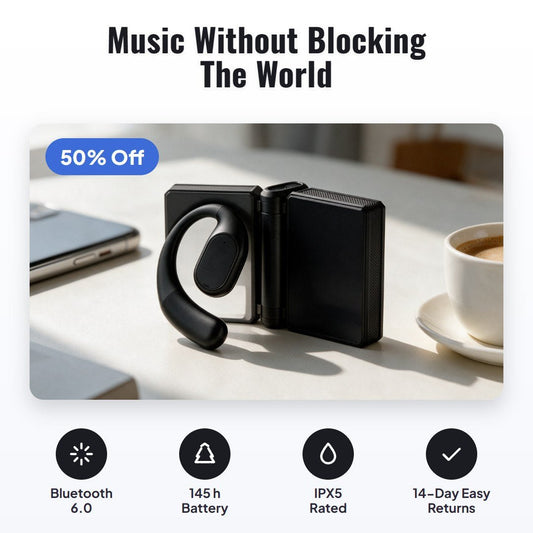 Soundfold™ Open-Ear Wireless Earbuds - Hartwella