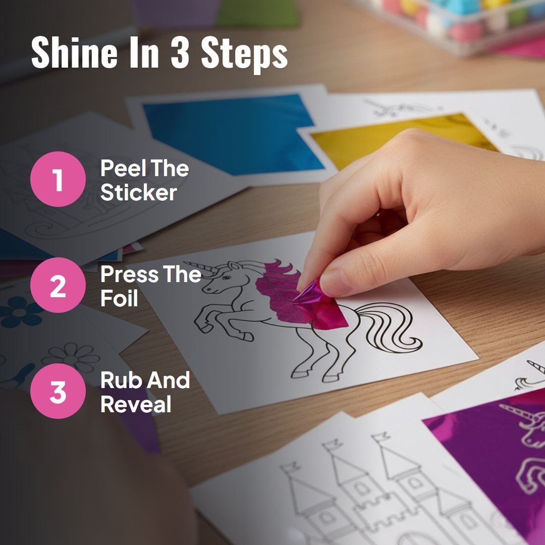 Sparkla™ Foil Art Craft Kit – Unicorns & Princesses