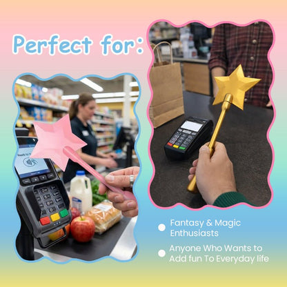 Sparky Credit Card Holder | Fun Star Wand Design, Lightweight and Portable - Hartwella