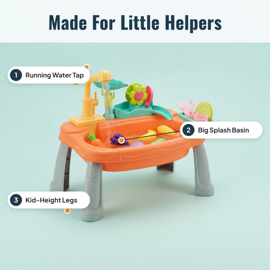 Splasha™ Kids Kitchen Sink Playset with Running Water