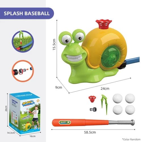 SplashSlug Sprinkler Toy | 2-in-1 Water Fun with 360° Rotating Spray - Hartwella