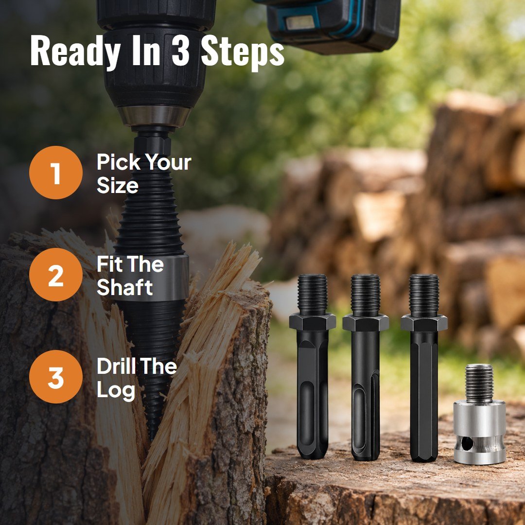 Splindra™ Firewood Auger Drill Bit