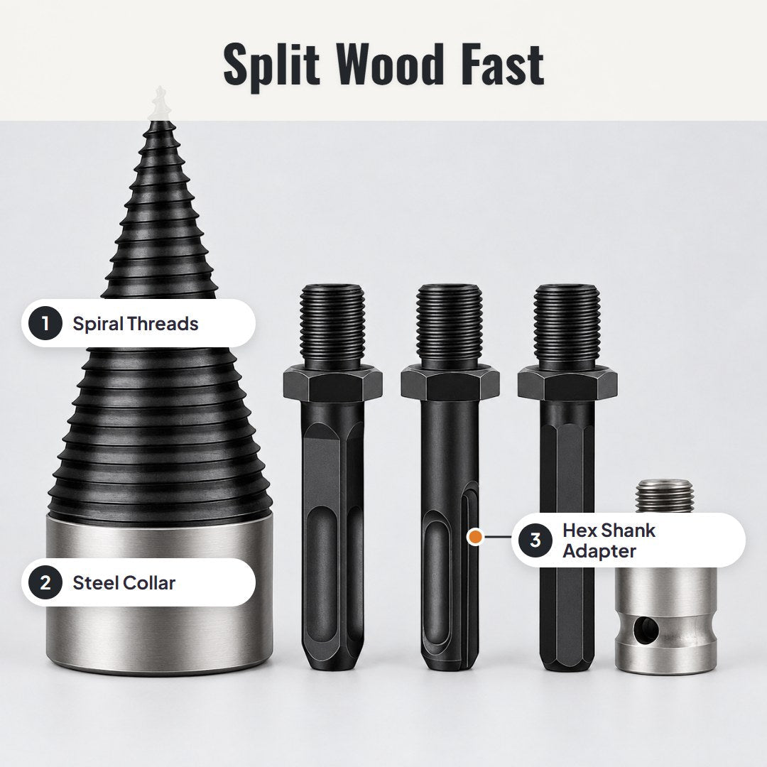 Splindra™ Firewood Auger Drill Bit