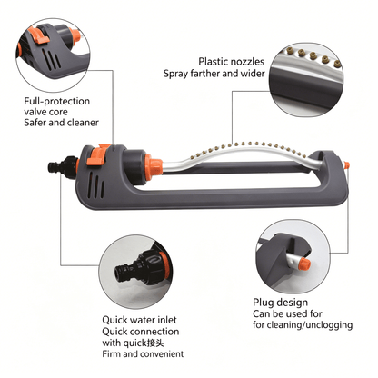 Sprilo Rotary Sprinkler System | Adjustable Coverage, Water-Saving Design - Hartwella