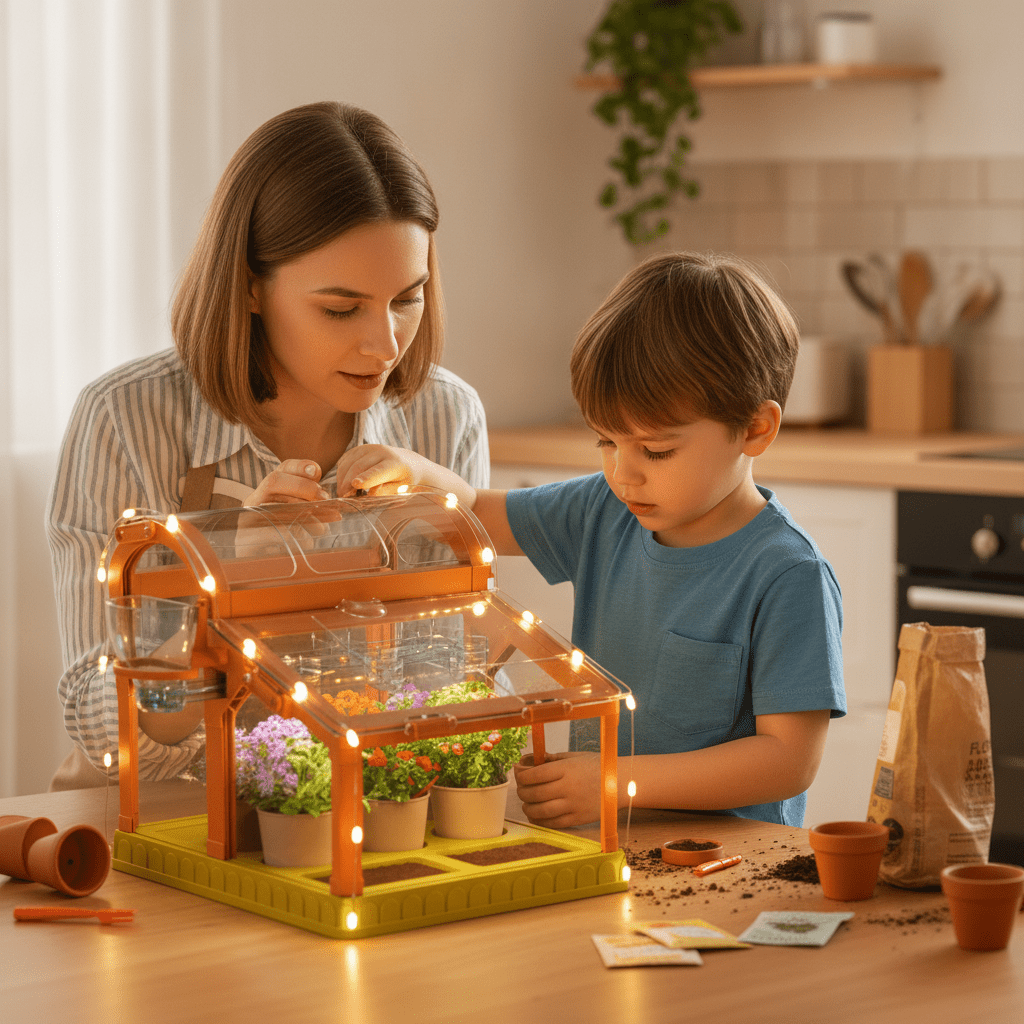 Sprouty™ Kids LED Greenhouse Growing Kit - Hartwella