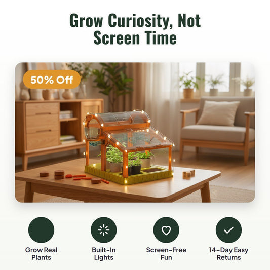 Sprouty™ Kids LED Greenhouse Growing Kit - Hartwella
