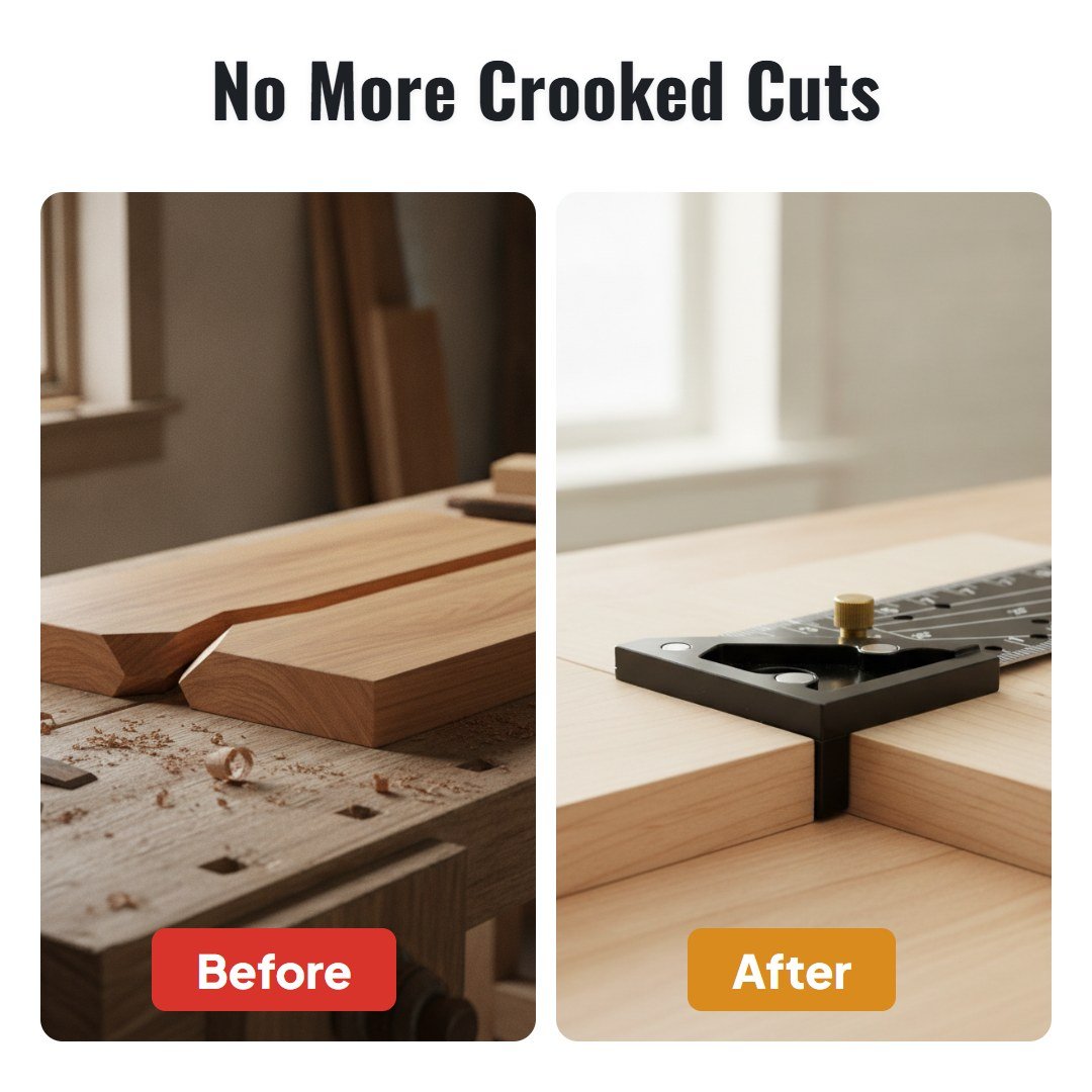 Squarix™ Precision Woodworking Square (30 cm) - Hartwella