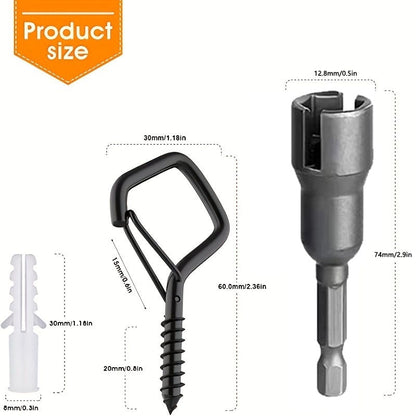 SquaSnap Hanging Hooks | Durable Stainless Steel, Easy to Use - Hartwella