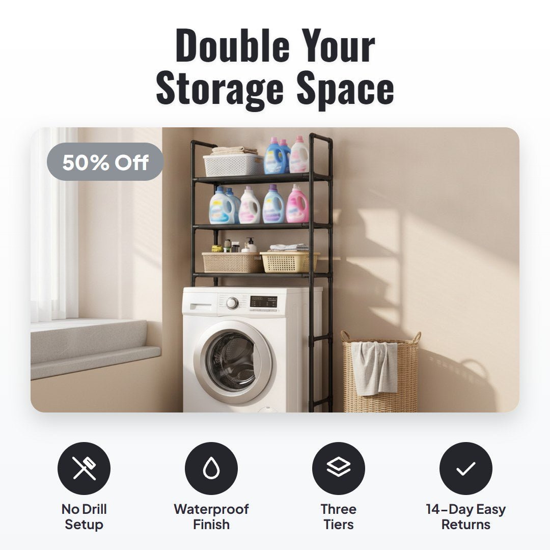 Stakko™ No-Drill Bathroom & Laundry Organizer Shelf