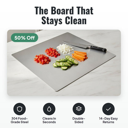 Steelo™ 304 Stainless Steel Cutting Board (30 x 30 cm) - Hartwella