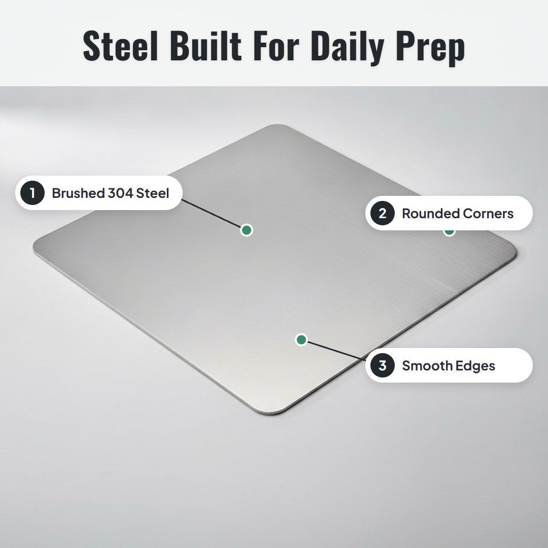 Steelo™ 304 Stainless Steel Cutting Board (30 x 30 cm)