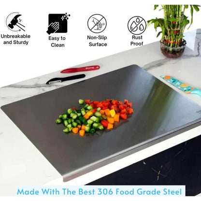 Stella Chopping Board | Premium Stainless Steel, Non - Slip Design - Hartwella