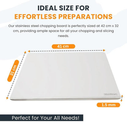 Stella Chopping Board | Premium Stainless Steel, Non - Slip Design - Hartwella