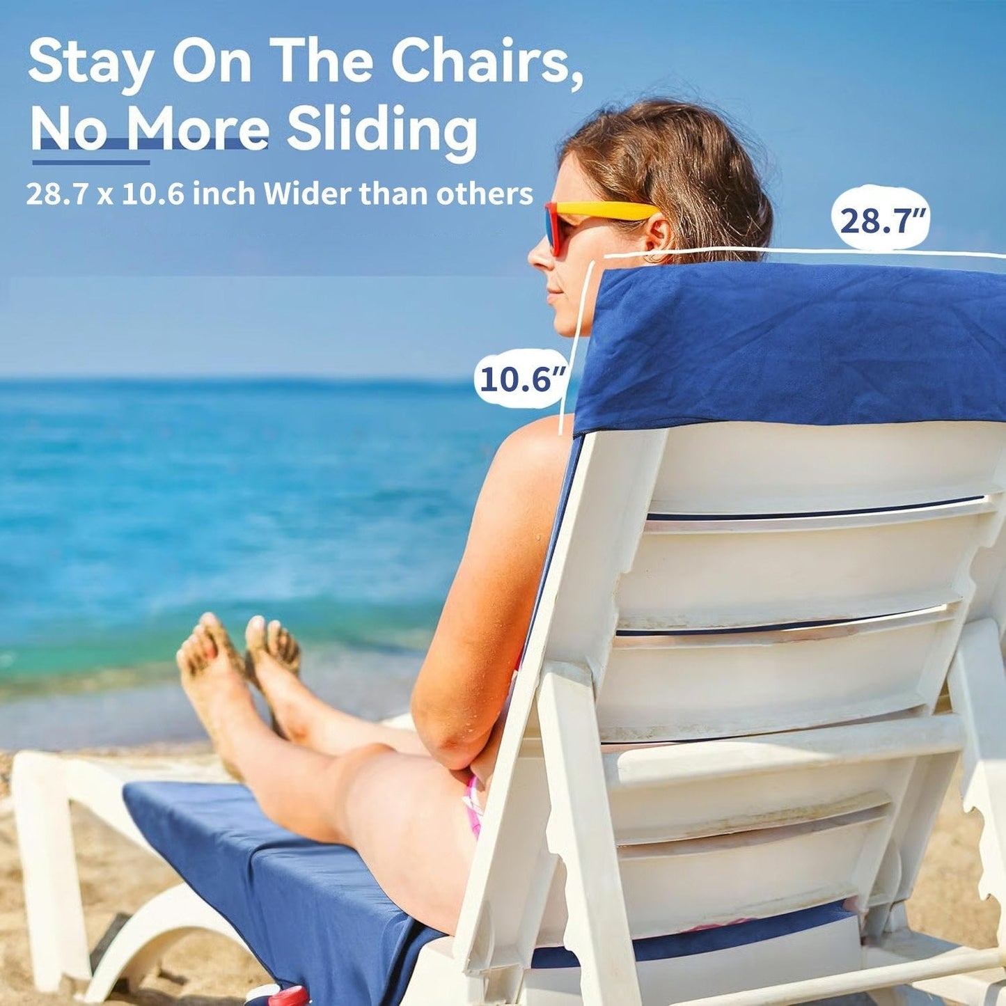 Sunny Lounger Towel | Quick - Dry, Portable with Pockets - Hartwella