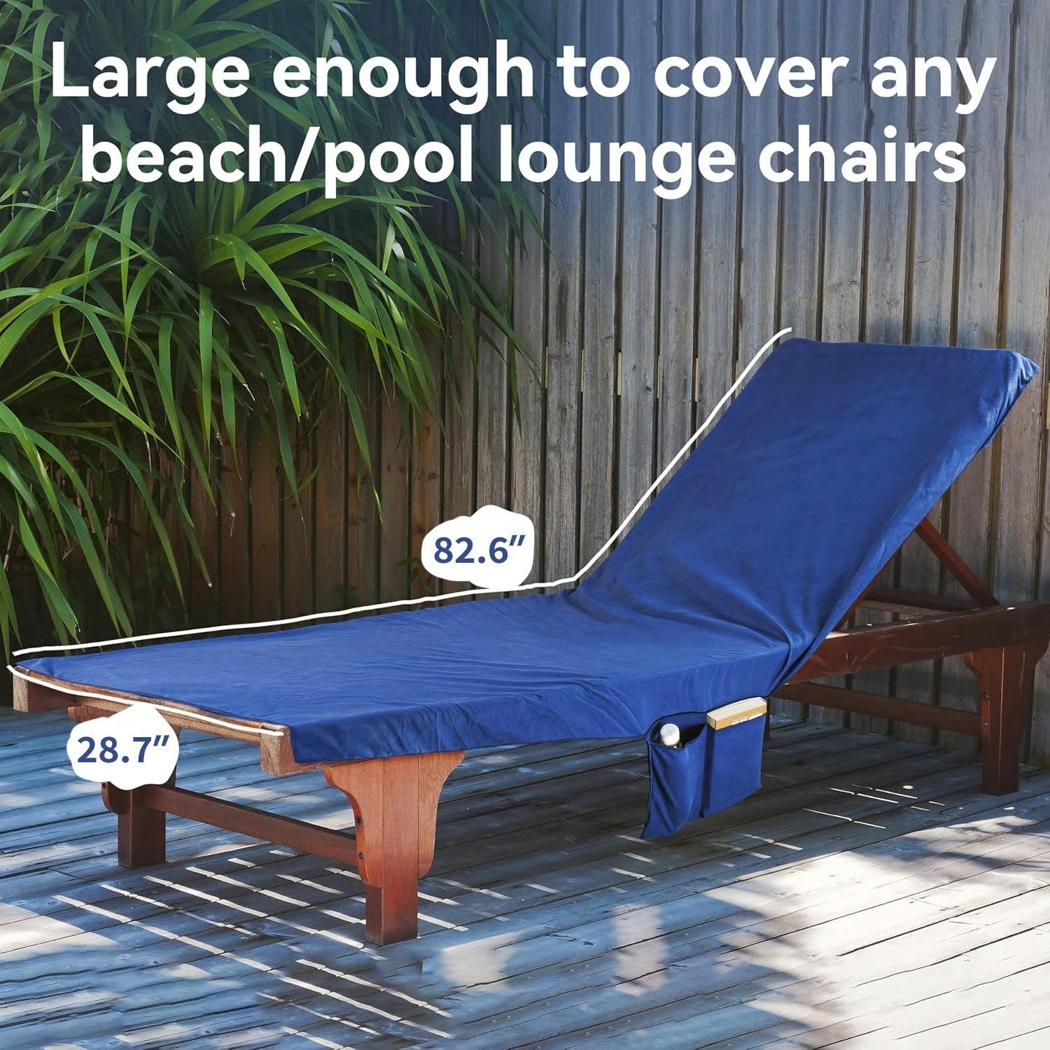 Sunny Lounger Towel | Quick - Dry, Portable with Pockets - Hartwella