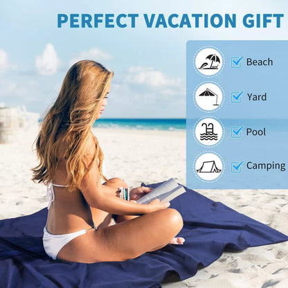 Sunny Lounger Towel | Quick - Dry, Portable with Pockets - Hartwella